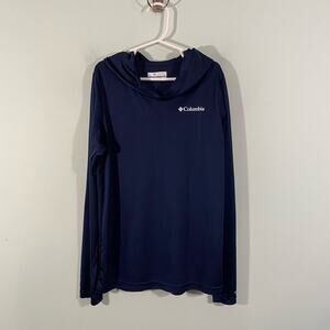 Columbia Boy's Navy Performance Long Sleeve Hoodie Size M (10/12)